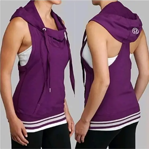 Lululemon  Flashback Halter Tank Vest Hoodie Potion Purple / Whisper Size 10