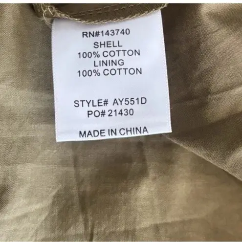 Hyacinth House Russell Mini Dress M NWT Cotton Moss Floral Ruffle Cottagecore Green Size M