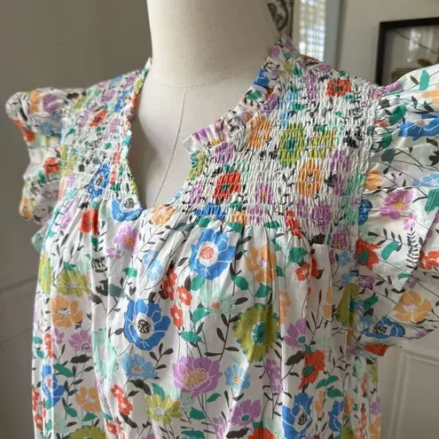 Shop The Mint Always Ready Cream White Floral Mini Dress M