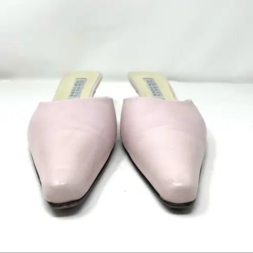 barney's new york pink kitten heel mules, made in Italy, size 39,