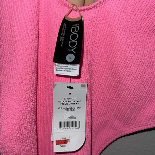 Cotton On Low Back Scoop Neck Pink One Piece Swimsuit Size M Size M