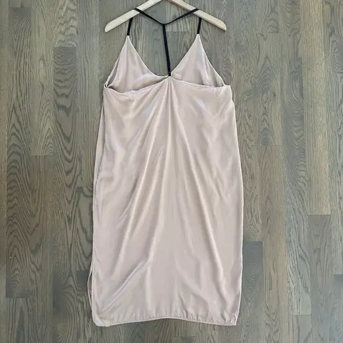 Lunya Washable Silk Slip Dress Light Otium Tan and Immersed Black Extra Large