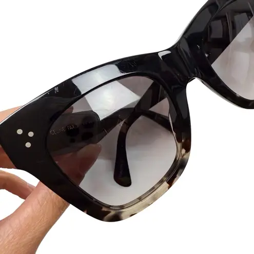 CELINE Havana Oversized Cat Eye Acetate Tortoise Shell Sunglasses