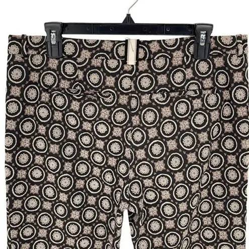 Maliparmi Womens Jacquard Circle Pattern Ankle Pants Chocolate Size 46 Large Brown