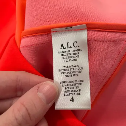 ALC Frank ALC Neon Orange Scuba Moto Jacket