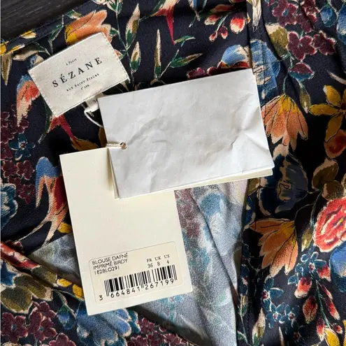 Sézane Sèzane NEW DAFNÉ BLOUSE in Birds Printed