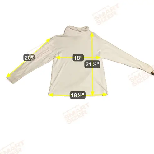 Steppingstone White Turtleneck Shirt, Women's Small Top, Long Sleeve, Vtg USA