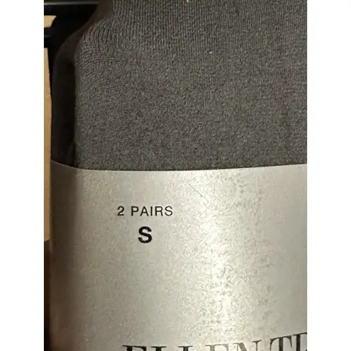 Ellen Tracy 2 Pair Black And Grey Nylon Spandex Tights Style #301524 Sz S