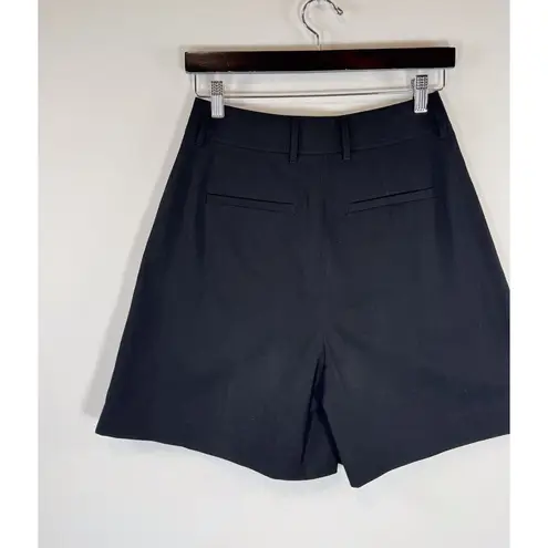 Rebecca Taylor NWT Women Shorts Black Hi Rise Pleated Lightweight Stretch Size 2