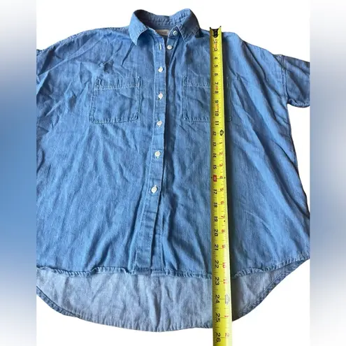 Madewell  Indigo Currier Shirt Linen Blend Womens Size XS