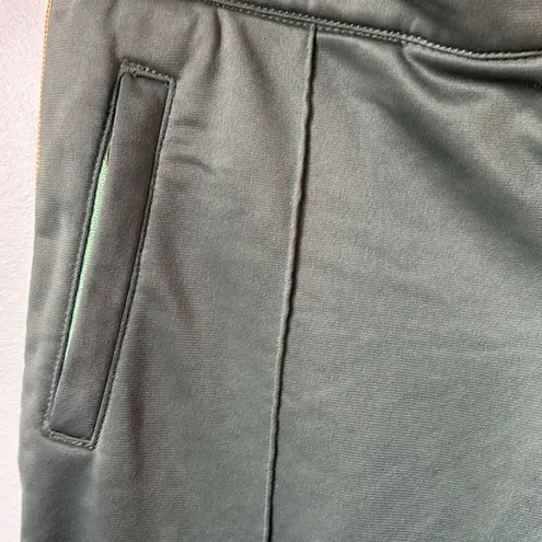 American Eagle  Track Sweatpants Low Rise Zip Green Gold Size 6