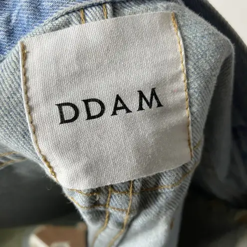 DDAM Women's 24 Denim Cut Off Shorts Blue Pattern Ethically USA Made Cotton