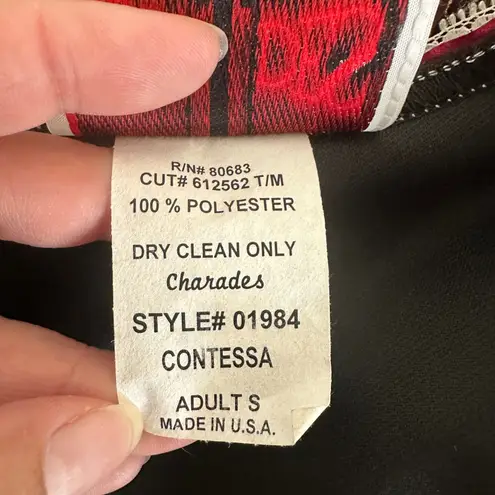 Vintage Charades Contessa Small Renaissance Baroque Costume Burgundy Whimsigoth Brown