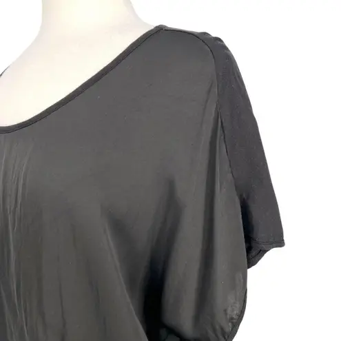 Michael Stars Contrast Dolman Sleeve Short Sleeve Tee Black Size Large