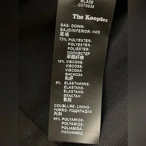 The Kooples black lace upper wrap dress