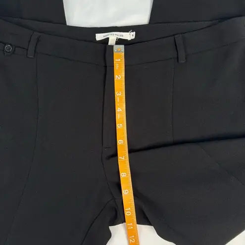 Avec Les Filles Size 6 Black Crop Ankle Tapered Trouser Pants Office Minimalist