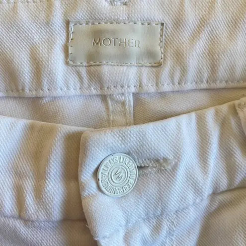Mother Denim The Looker Glass Slipper White Jeans in Size 28