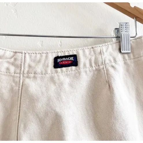 Jordache Vintage Shorts Exposed Button Fly Size 11/12 Yellow