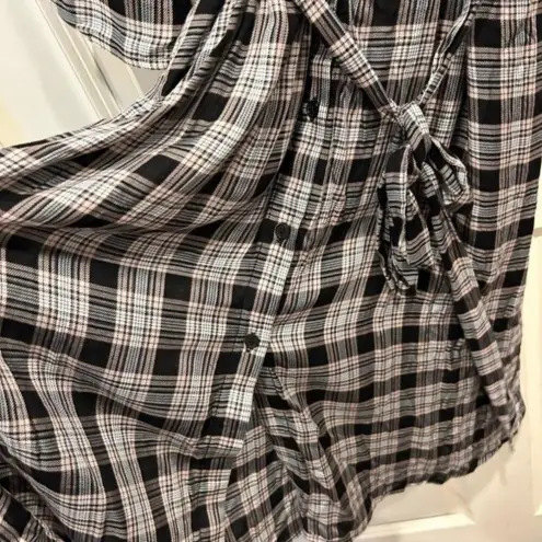 Max Studio  Plaid‎ Shirt Dress size Large