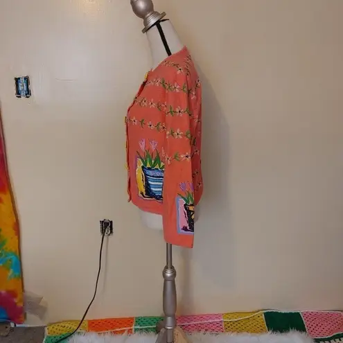 Onque Petite Size Petite Small Pink Painted Cotton Plant Flower Floral Button