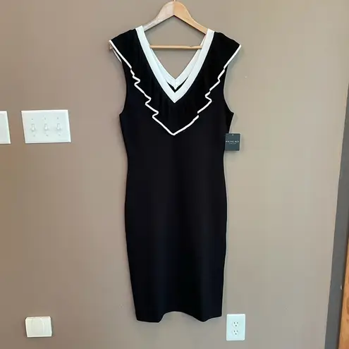 NWT Rachel Roy Ruffle Convertible Sweater Dress L Black Size L