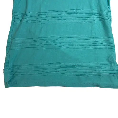 1775 Bell Sleeve Tunic Top Textured Knit Teal Green Women's Size S