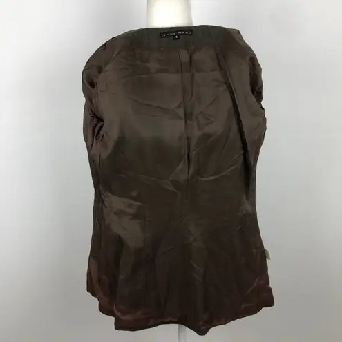 Vintage Jenne Maag Equestrian Wool Blend Blazer with Leather Trim Small