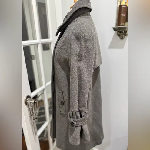 Via Vintage Grey Double Breasted Wool Pea Coat Gray Size 0