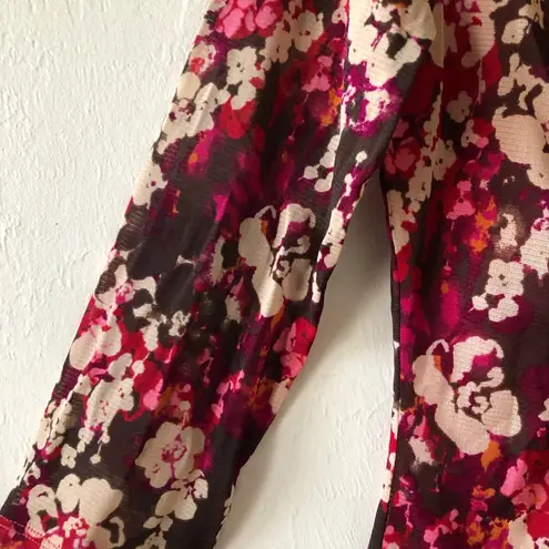 Liz & Co Womens Semi Sheer Lined Semi Loose Top Size Medium 3/4 Sleeves