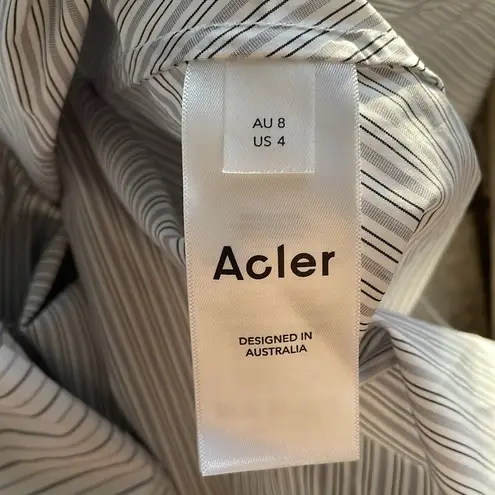 ACLER Edgar Dress In White Stripe Size 4