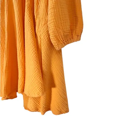 Magaschoni x Anthropologie Organic Gauzy Cotton Mini Dress in Turmeric