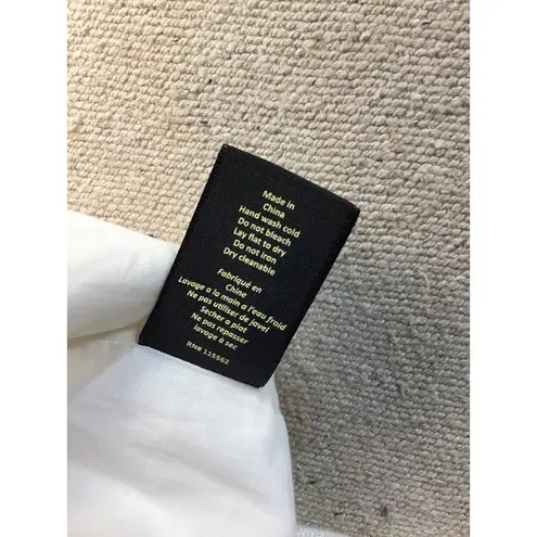 Elizabeth and James Women Bejeweled shoulder Linen Sleeveless Cropped Top Sz Med