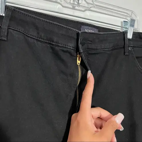 NYDJ Slim Capri Jeans with Crisscross Hem - Black Size 28W