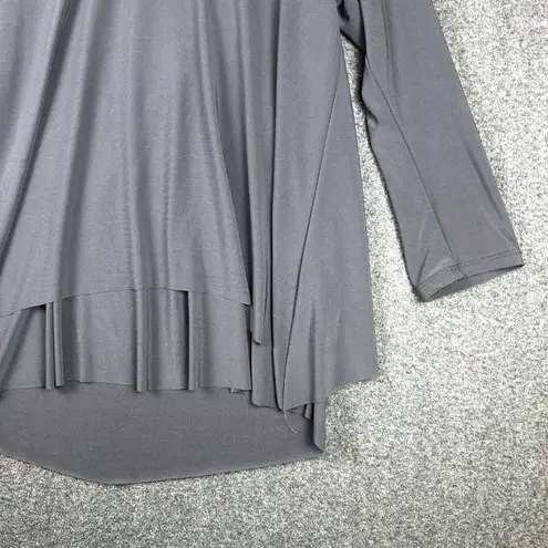 Last Tango Tunic Top Gray Layered Long Sleeve Stretch Knit Staple Small