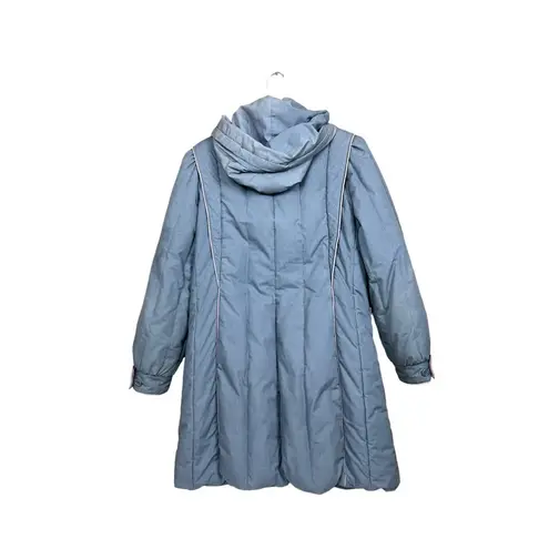 Bibi Bros. Women's Puffer Long Grey Hooded Coat Gray Size M