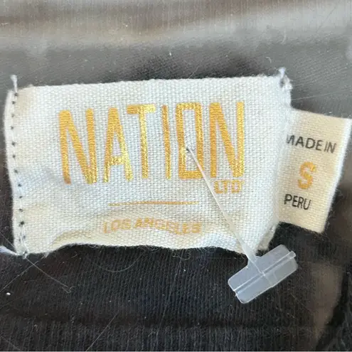 Nation Ltd Dress Women Small Black Maxi Pima Cotton Tier Circle Whimsigoth Light