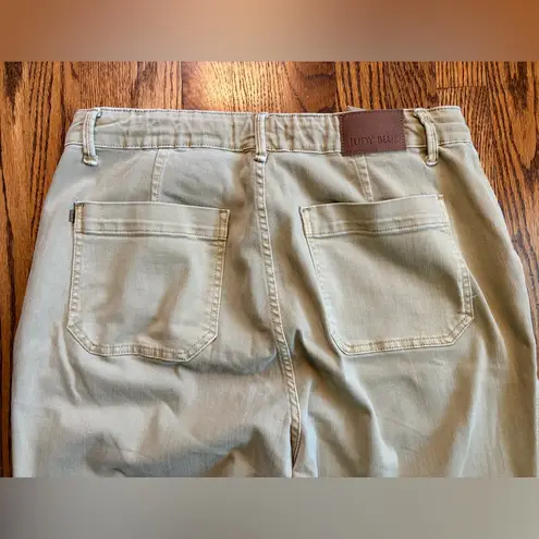 Judy Blue Khaki High Waist Garment Dyed Cuffed Jogger Jeans β Size 15/32