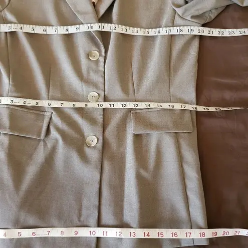 ZARR Collection Jacket Blazer Size 14 Women's Beige Work Wear Office Career Multiple