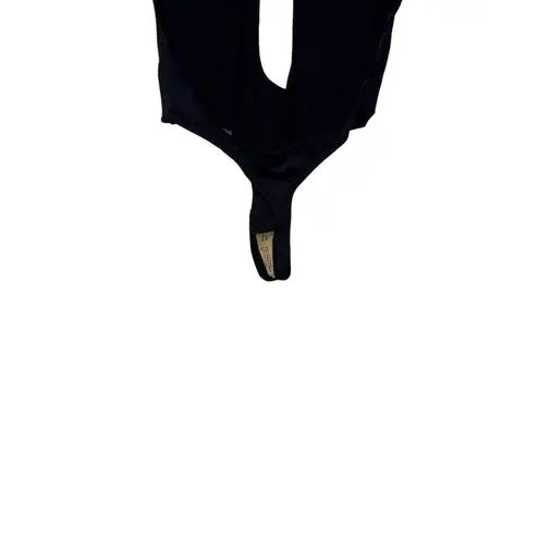 Feelin Girl Women's Black Backless Thong Plunge Shapewear Bodysuit Medium NWT