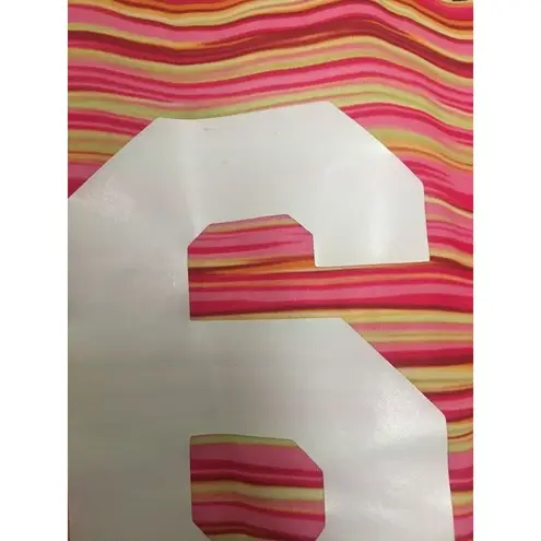 Mizuno Women's Size Unknown Active Pink Striped Shirt CLUB SOUTH VOLLEYBALL 6