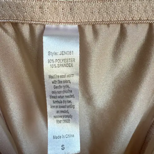 Cream colored sz S spaghetti strap sheer lingerie bodysuit