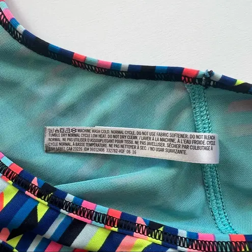 VSX Sport Victoria's Secret Racerback Sports Bra Multicolored Geometric L Black Size L