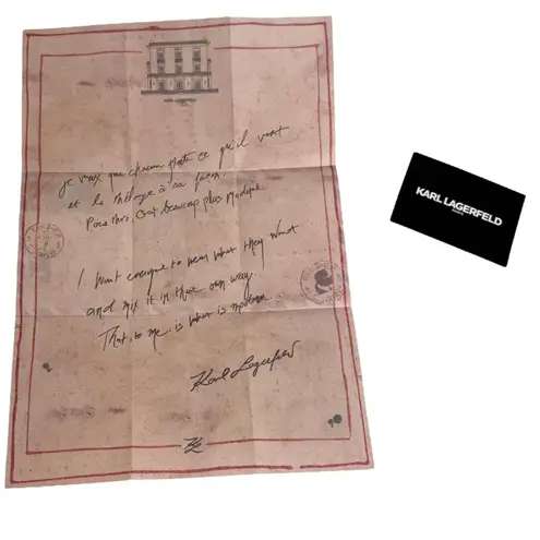 Karl Lagerfeld LEATHER SHOULDER BAG Black & White Handbag Mini Purse 10"x6" NWT!