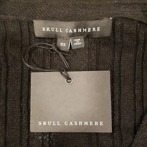 Skull Cashmere 💕💕 Allison Long Slub Linen Ribbed Duster Cardigan ~ Black XS NWT