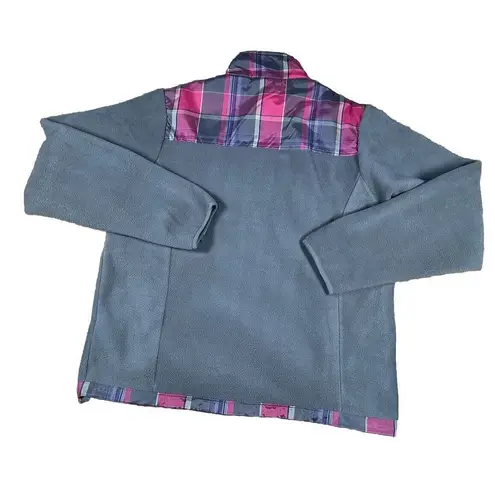 The Mountain Fog Fleece Jacket Womens M Brown/Pink Checkered Brand New NWT