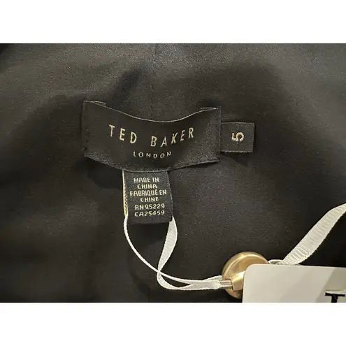 Ted Baker  Dayna Playsuit Rhubarb Buttoned Romper in Black Sz 5 XL NWOT