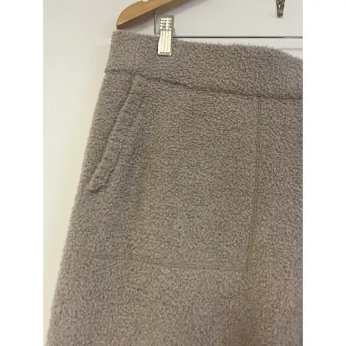 UGG Safiya Woman Cozy Relaxed Knit Fleece Joggers Pants in Granite High Waist XL