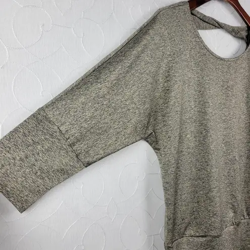 Fortune + Ivy Womens Top Size M Heather Gray Stitch Fix Cinched Long Sleeve