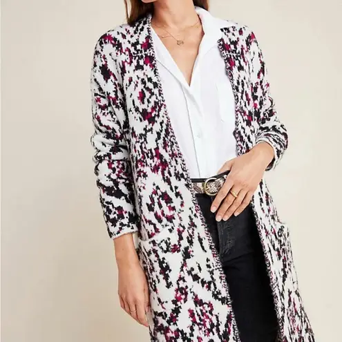 ANTHROPOLOGIE SITA MURT Carina Wool Blend Cardigan Sweater Coat Size 36 White