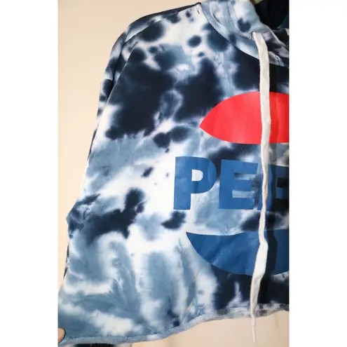 Pepsi Crop Tie Dye Hoodie Sweater